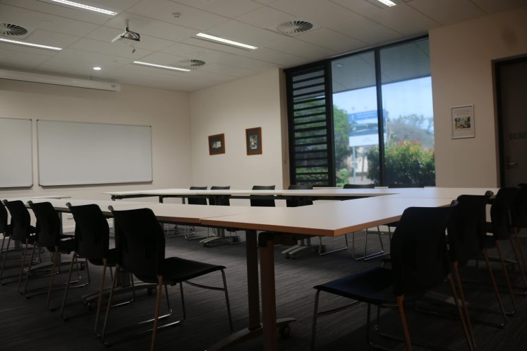 SEMINAR ROOM - Includes :  Whiteboard  In-built overhead Projector & Microphone: SITTING SPACE FOR 60 heads